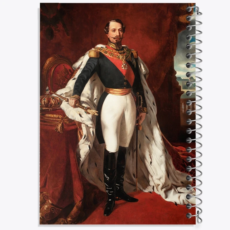 دفتر لیست خرید 50 برگ خندالو طرح پرتره امپراطور ناپلئون پیرو فرانتس زاور اثر وینتر هالتر کد F12204