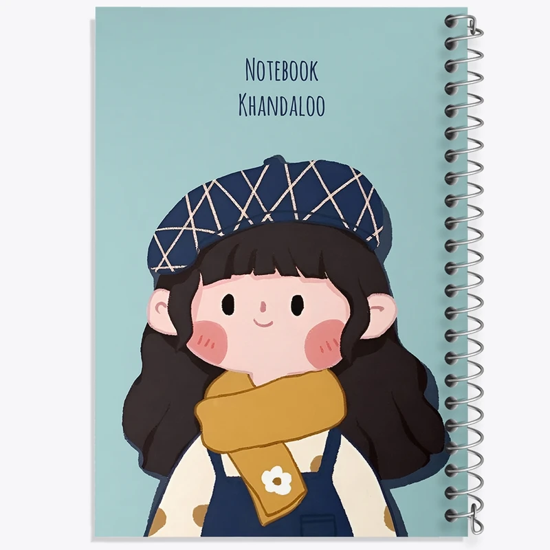 دفتر طراحی 50 برگ خندالو طرح دخترانه کیوت کد N3985