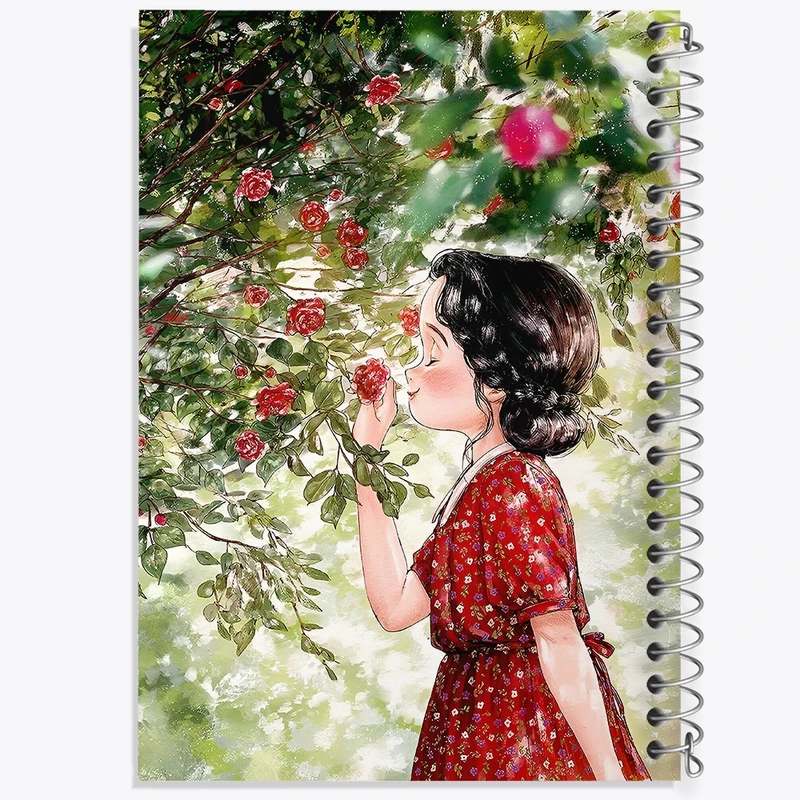 دفتر شطرنجی 50 برگ خندالو طرح دخترانه فانتزی کد N9379