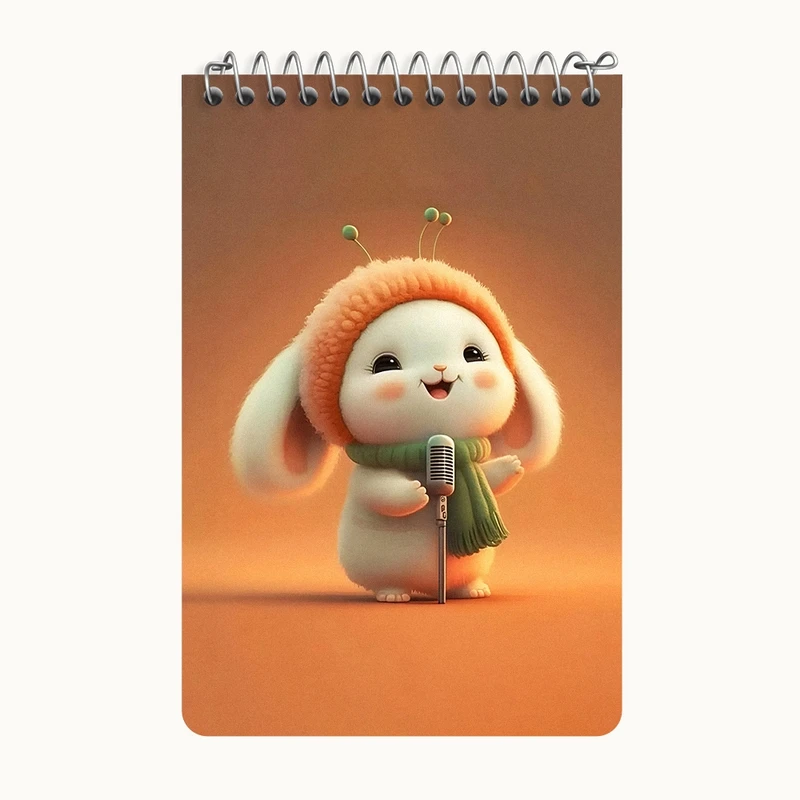 دفتر یادداشت 50 برگ خندالو طرح خرگوش کیوت کد F5674