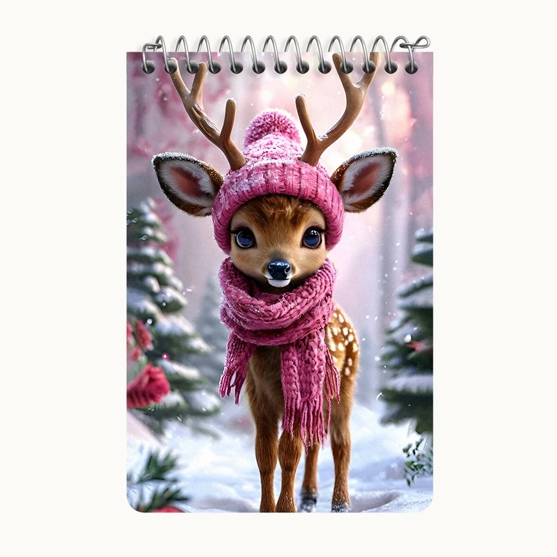 دفتر یادداشت 50 برگ خندالو طرح آهوی بامزه کد F8124