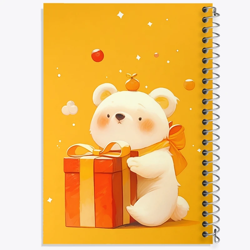 دفتر شطرنجی 50 برگ خندالو طرح خرس و جعبه هدیه کد N6213