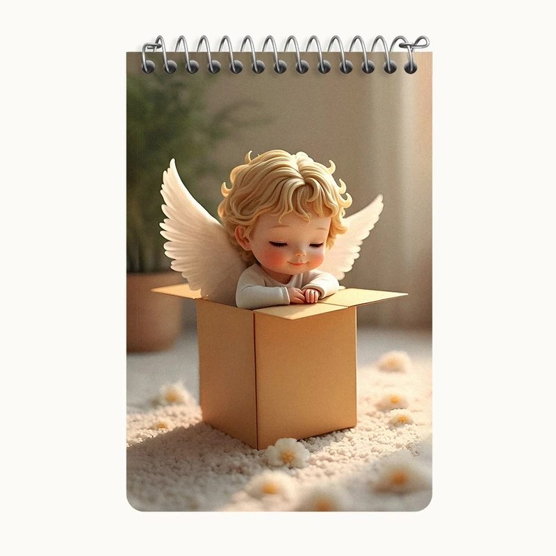 دفتر یادداشت 50 برگ خندالو طرح فرشته کوچولو کد F6655