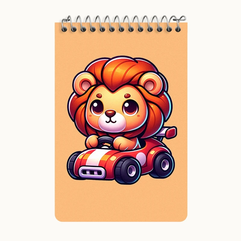 دفتر یادداشت 50 برگ خندالو طرح شیر راننده کد F7743