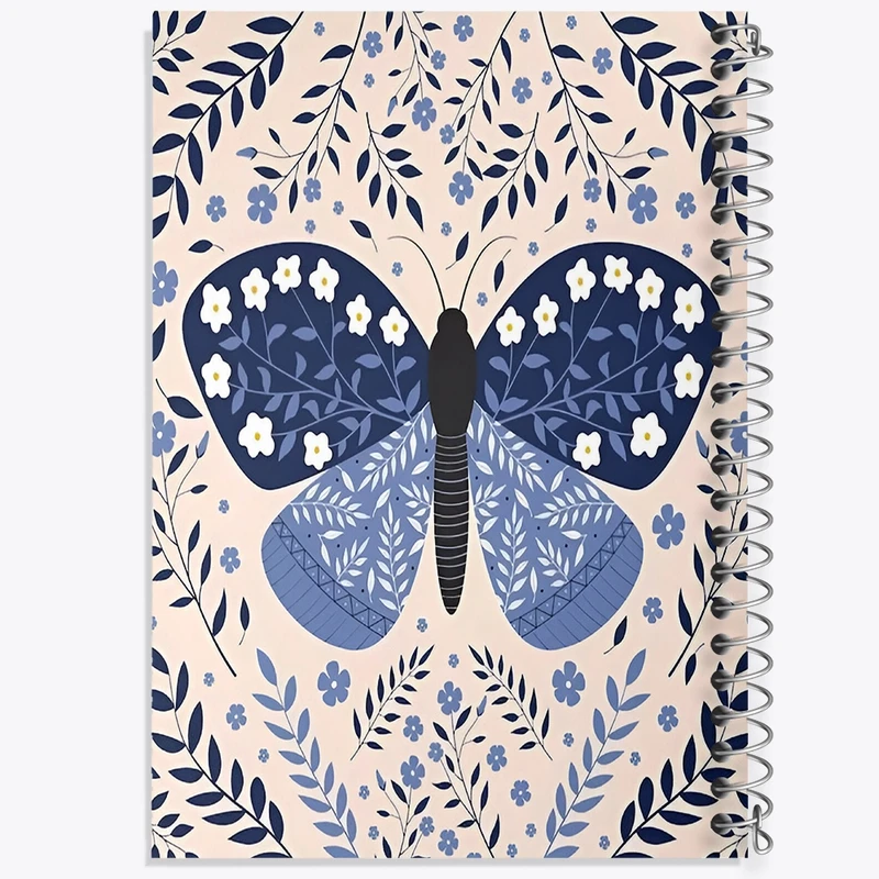 دفتر شطرنجی 50 برگ خندالو طرح پروانه کد N6889