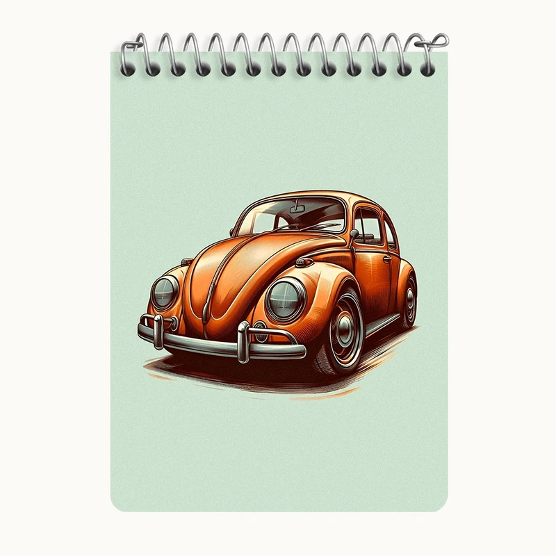 دفتر یادداشت 50 برگ خندالو طرح ماشین فولکس کد N5975