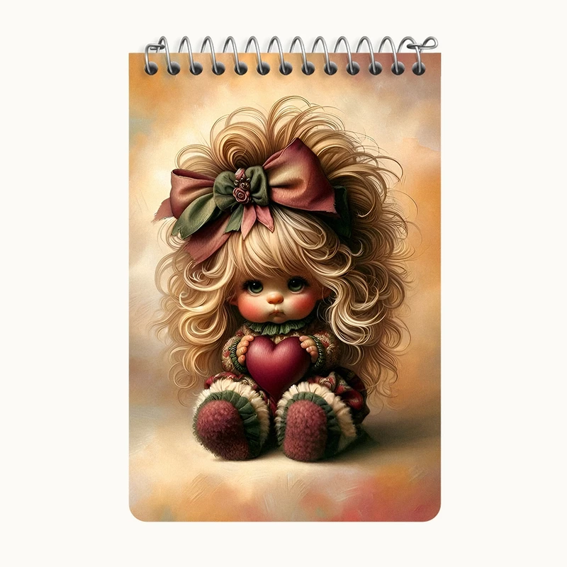 دفتر یادداشت 50 برگ خندالو طرح دخترانه کیوت کد F7508