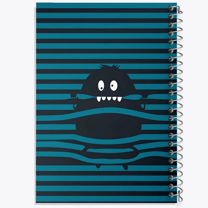 دفتر شطرنجی 50 برگ خندالو طرح هیولای کیوت کد F4034