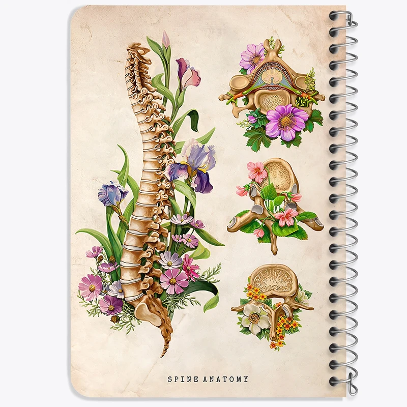 دفتر یادداشت 50 برگ خندالو طرح آناتومی ستون فقرات (Spine Anatomy) کد F13967