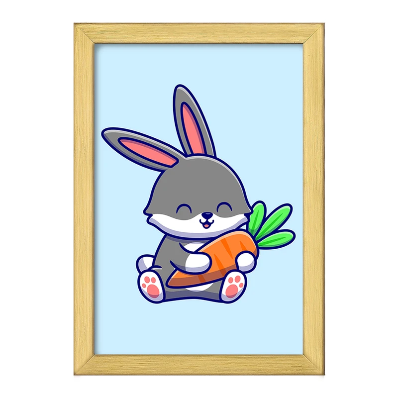 تابلو خندالو طرح حیوانات بامزه خرگوش کد 25405