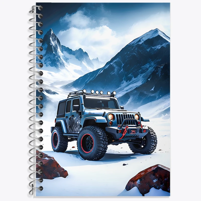 دفتر زبان 50 برگ خندالو مدل سه خط طرح ماشین آفرود کد F11880