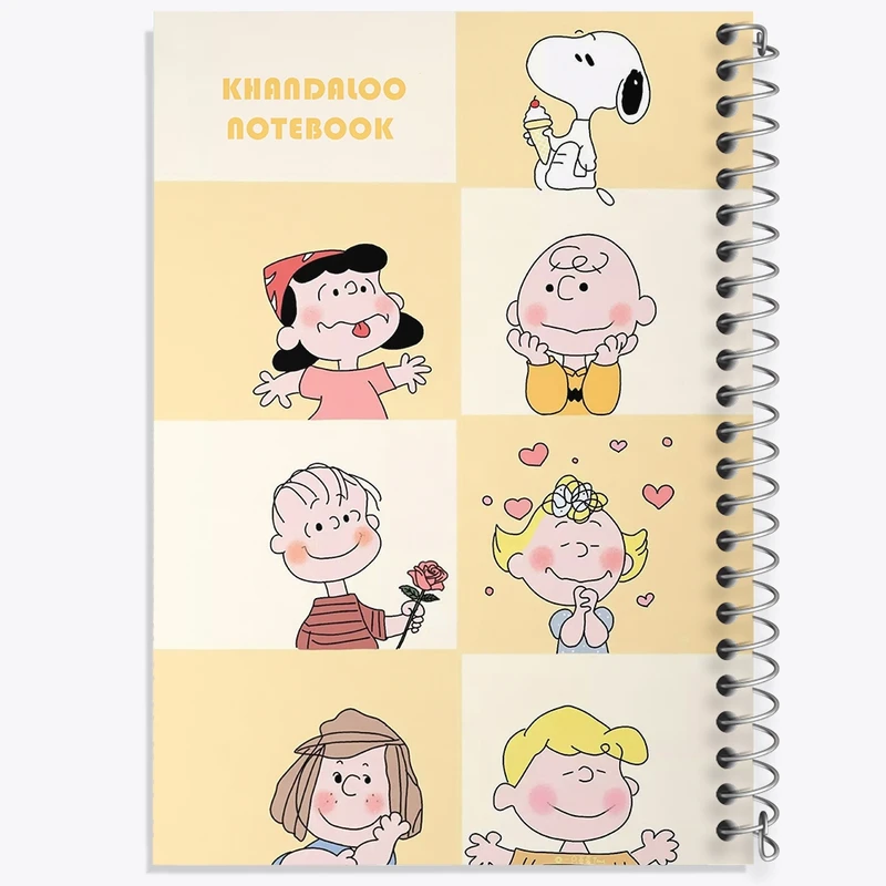دفتر ژورنال نویسی 50 برگ خندالو مدل نقطه ای طرح اسنوپی (snoopy) کد N6362