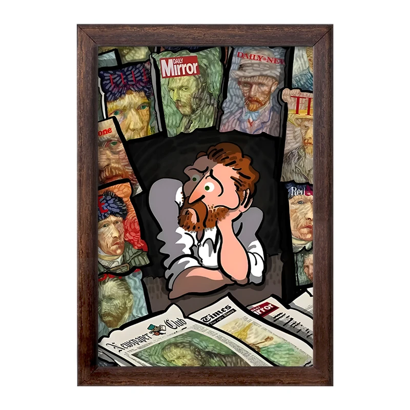 تابلو خندالو طرح ونسان ونگوگ کد F12716