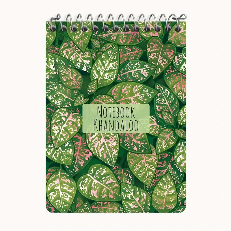 دفتر یادداشت 50 برگ خندالو طرح برگ و گیاه کد N7182