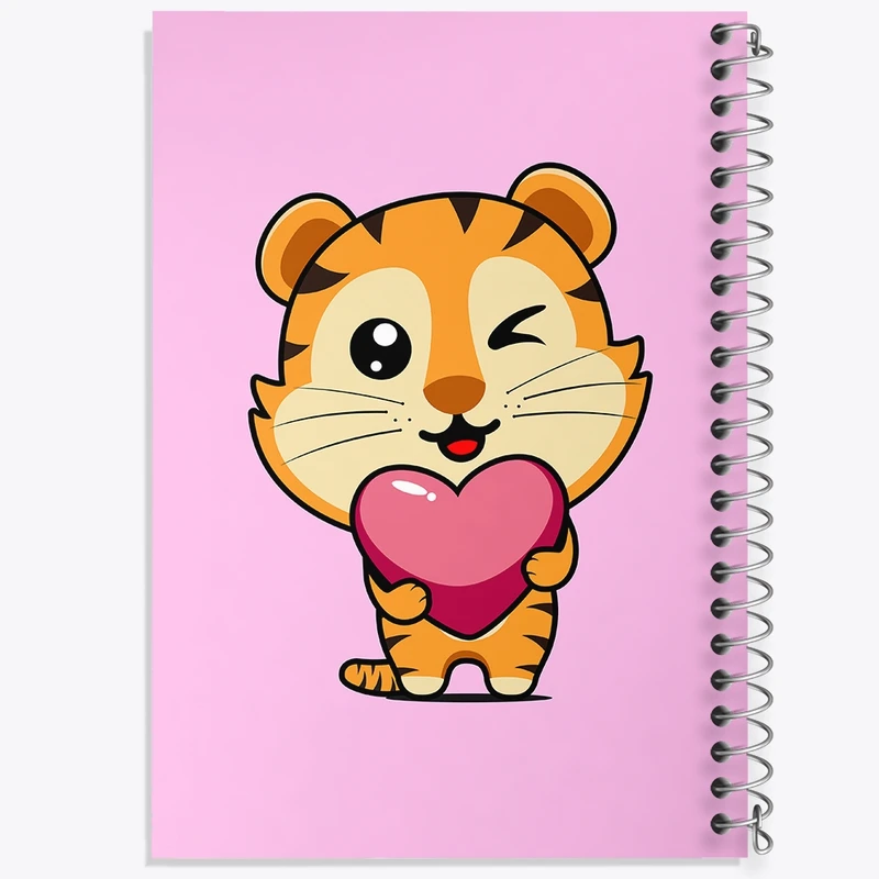 دفتر طراحی 50 برگ خندالو طرح حیوانات بامزه ببر کد 25411