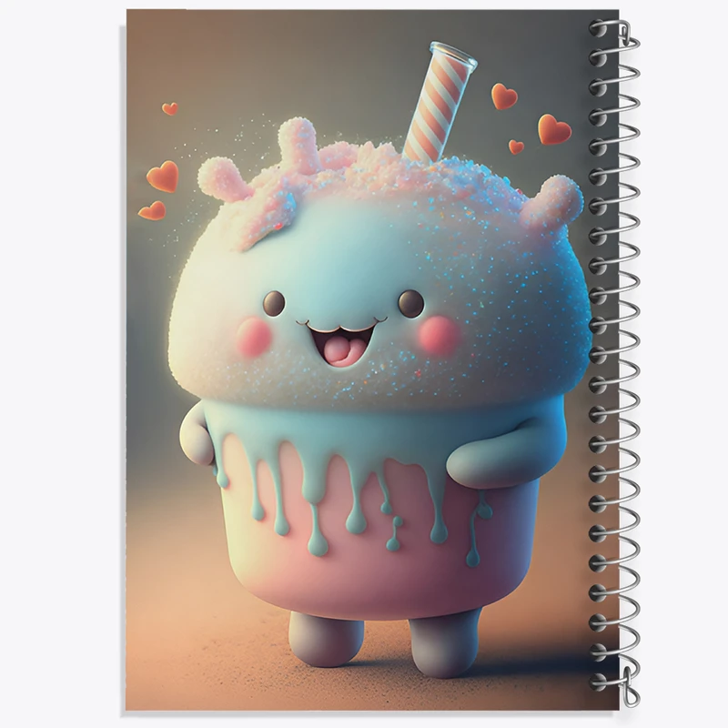 دفتر مشق 100 برگ خندالو طرح بستنی بامزه کد F3365