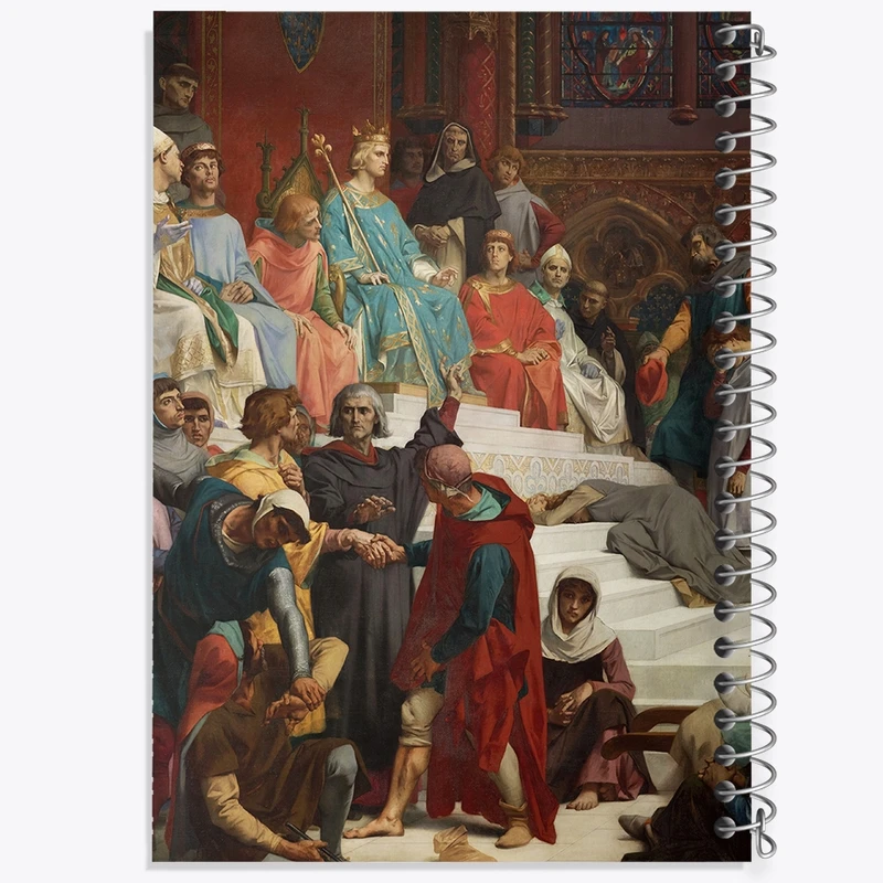 دفتر شطرنجی 50 برگ خندالو طرح نقاشی سنت لوئیس اجرای عدالت اثر الکساندر کابانل کد F12170