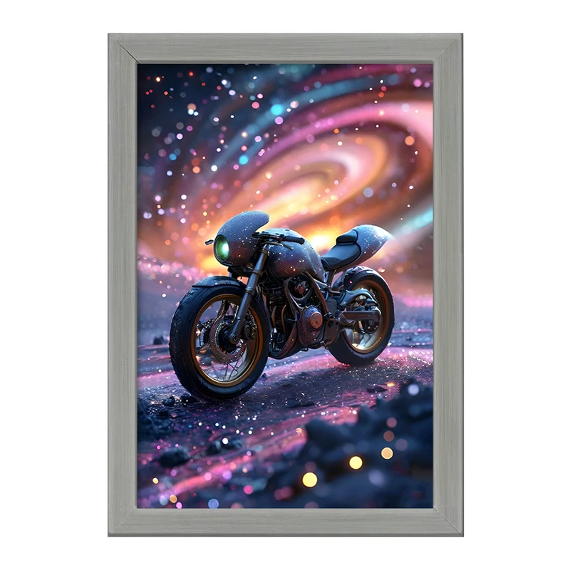 تابلو خندالو طرح موتور و کهکشان کد F11523