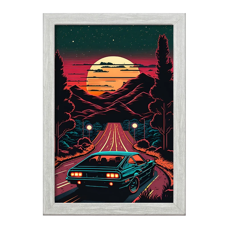 تابلو خندالو طرح جاده ی بی انتها کد F4674