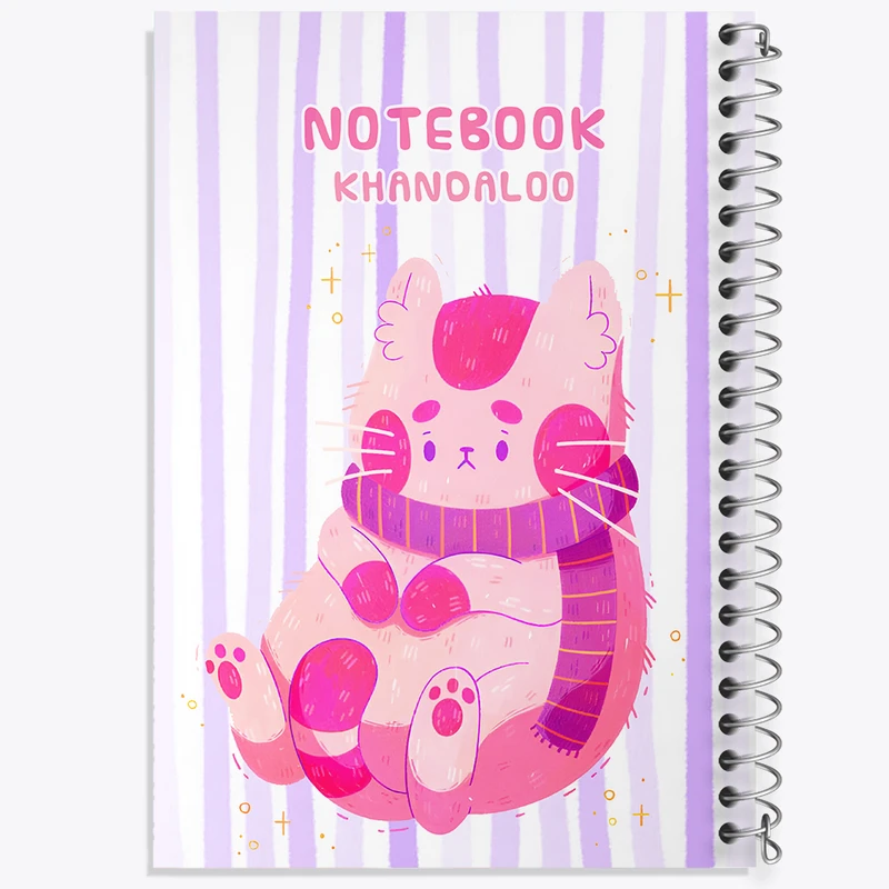 دفتر مشق 100 برگ خندالو طرح گربه غمگین کد N6573