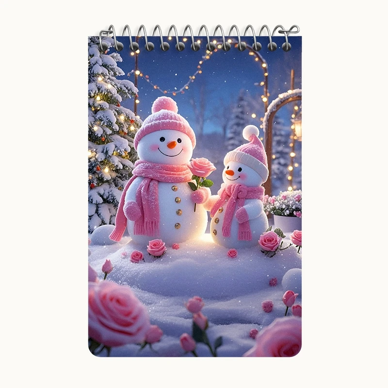 دفتر یادداشت 50 برگ خندالو طرح آدم برفی کد F8678