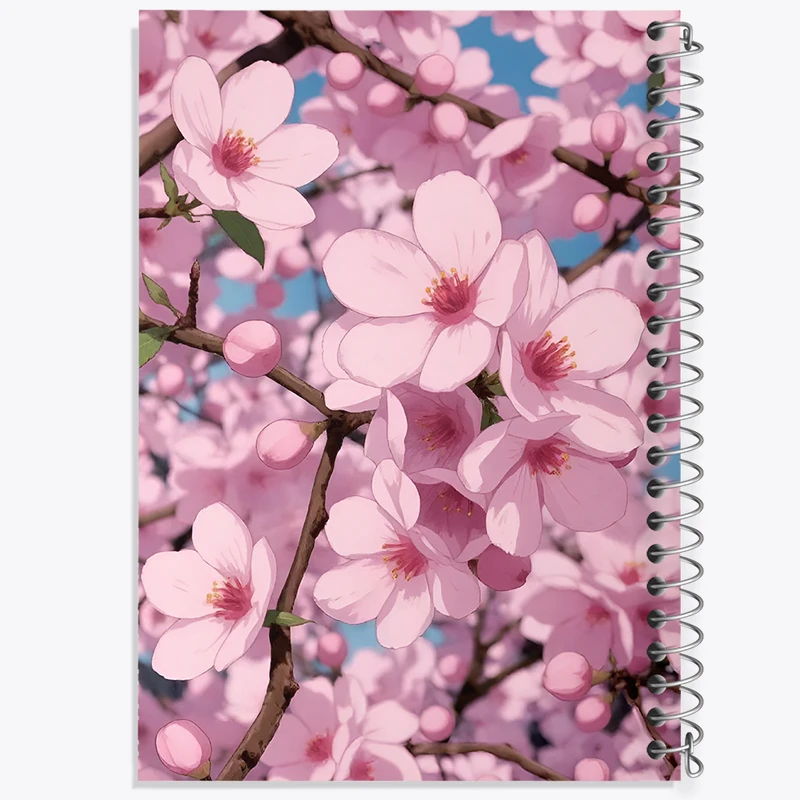 دفتر مشق 100 برگ خندالو طرح شکوفه بهاری کد N7788