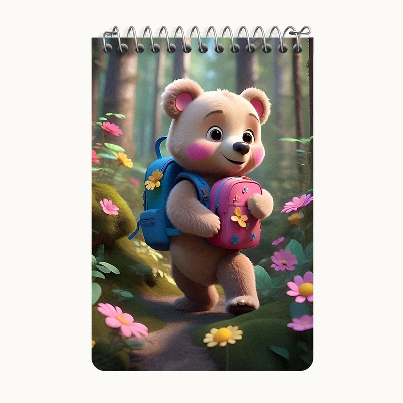 دفتر یادداشت 50 برگ خندالو طرح خرس بامزه کد F7797