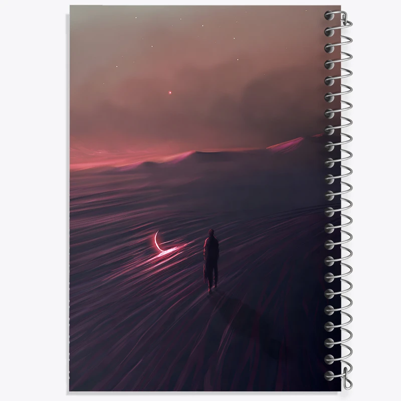 دفتر مشق 50 برگ خندالو طرح آدم و ماه کد F12559