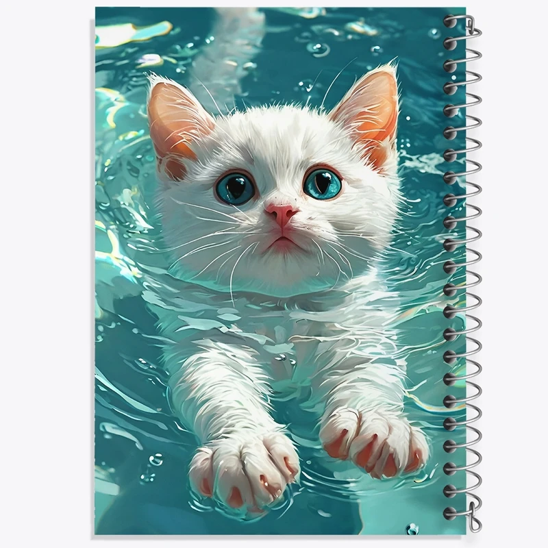 دفتر طراحی 50 برگ خندالو طرح گربه (Cat) کد N4888