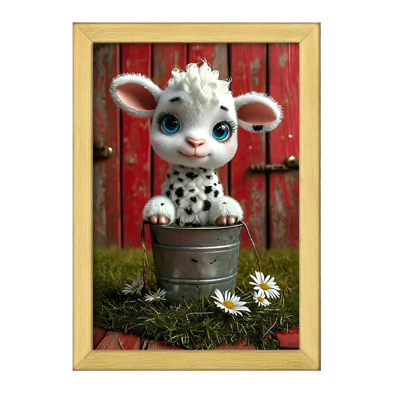 تابلو خندالو طرح گوسفند کیوت کد F12801
