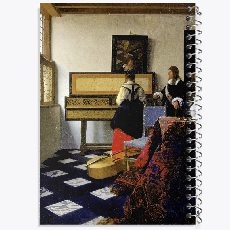 دفتر نقاشی 50 برگ خندالو طرح نقاشی کلاس موسیقی اثر یوهانس فرمیر کد F12431