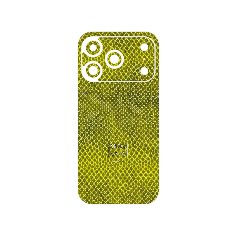 برچسب پوششی ماهوت مدل Yellow Snake Skin مناسب برای گوشی موبایل اپل iPhone 17 Pro