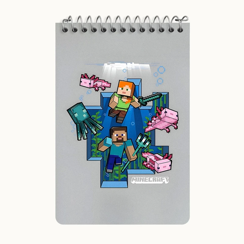 دفتر یادداشت 50 برگ خندالو طرح ماینکرافت (Minecraft) کد F4290