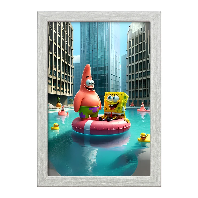 تابلو خندالو طرح باب اسفنجی و پاتریک کد F11715