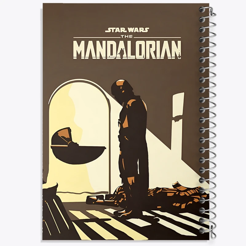دفتر شطرنجی 50 برگ خندالو طرح مندلورین (The Mandalorian) کد F13742