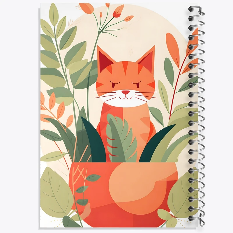 دفتر طراحی 50 برگ خندالو طرح گربه بامزه کد F4876