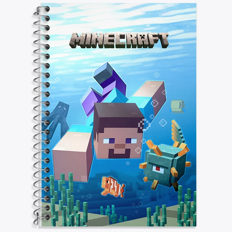 دفتر لغت 50 برگ خندالو طرح ماینکرافت (Minecraft) کد F14084