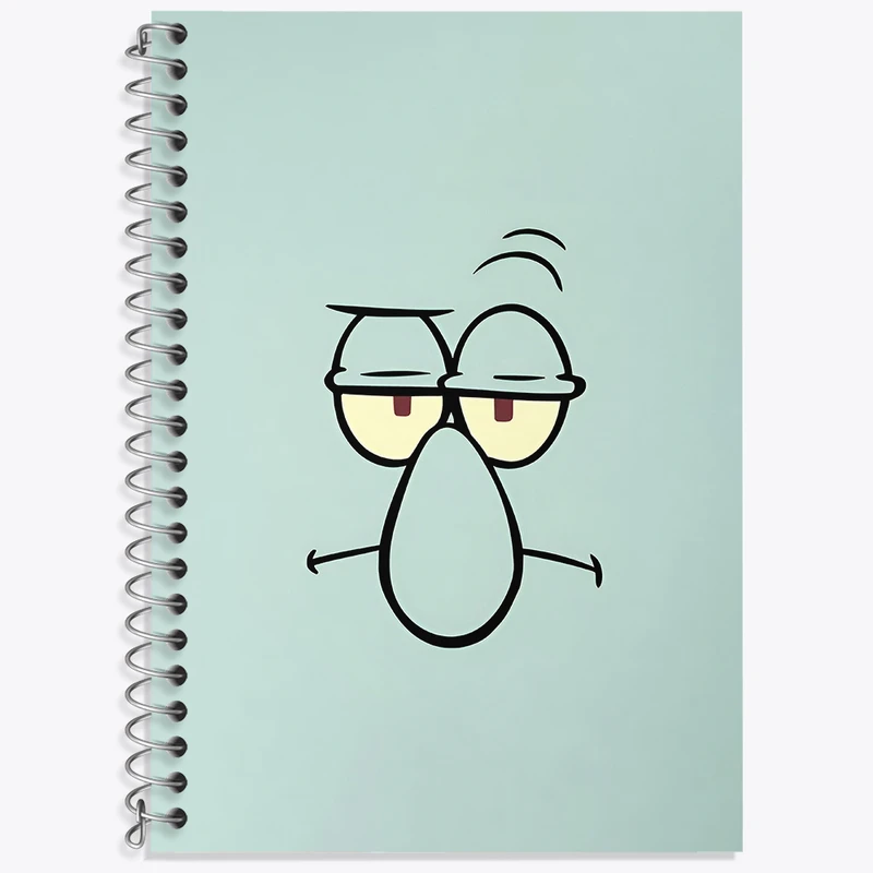 دفتر زبان دوخط 50 برگ خندالو طرح اختابوس باب اسفنجی کد F3298