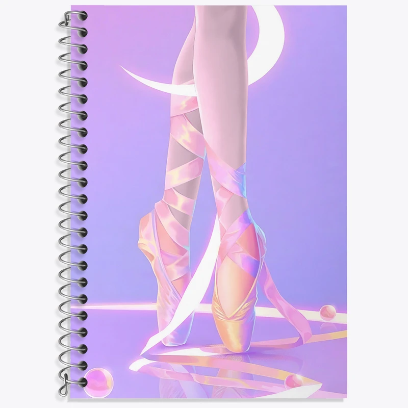 دفتر زبان 50 برگ خندالو مدل دو خط طرح باله کد N7439