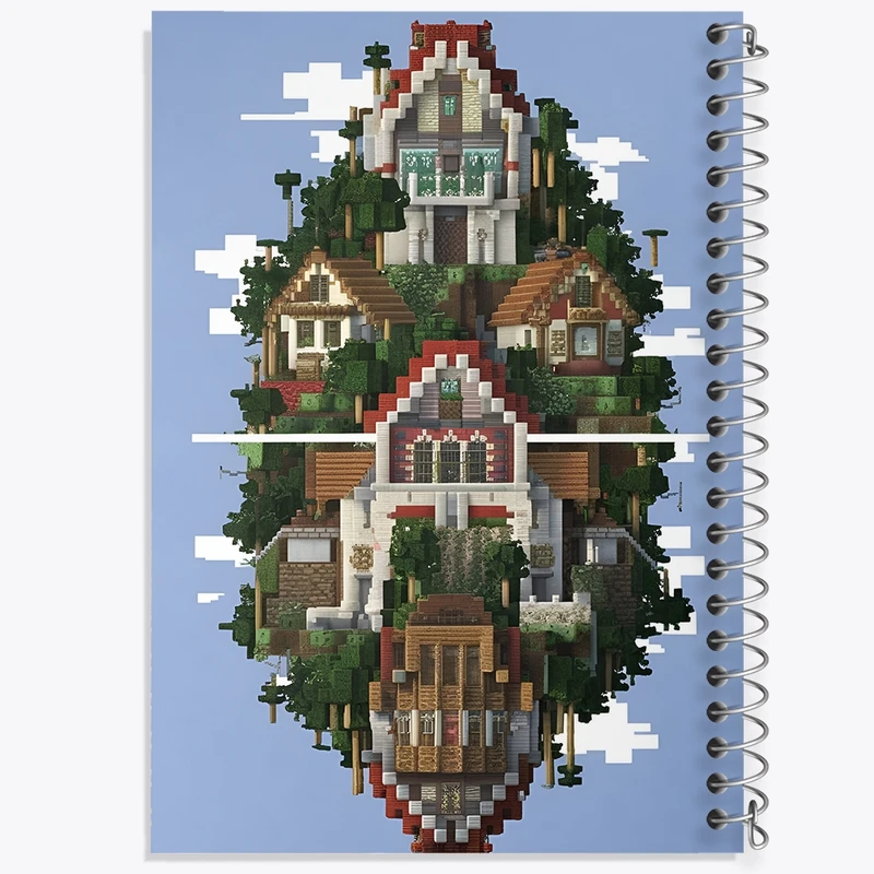 دفتر طراحی 50 برگ خندالو طرح ماینکرافت (Minecraft) کد F3524