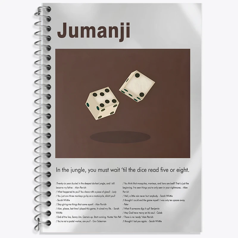 دفتر نت موسیقی 50 برگ خندالو طرح جومانجی (Jumanji) کد F13819