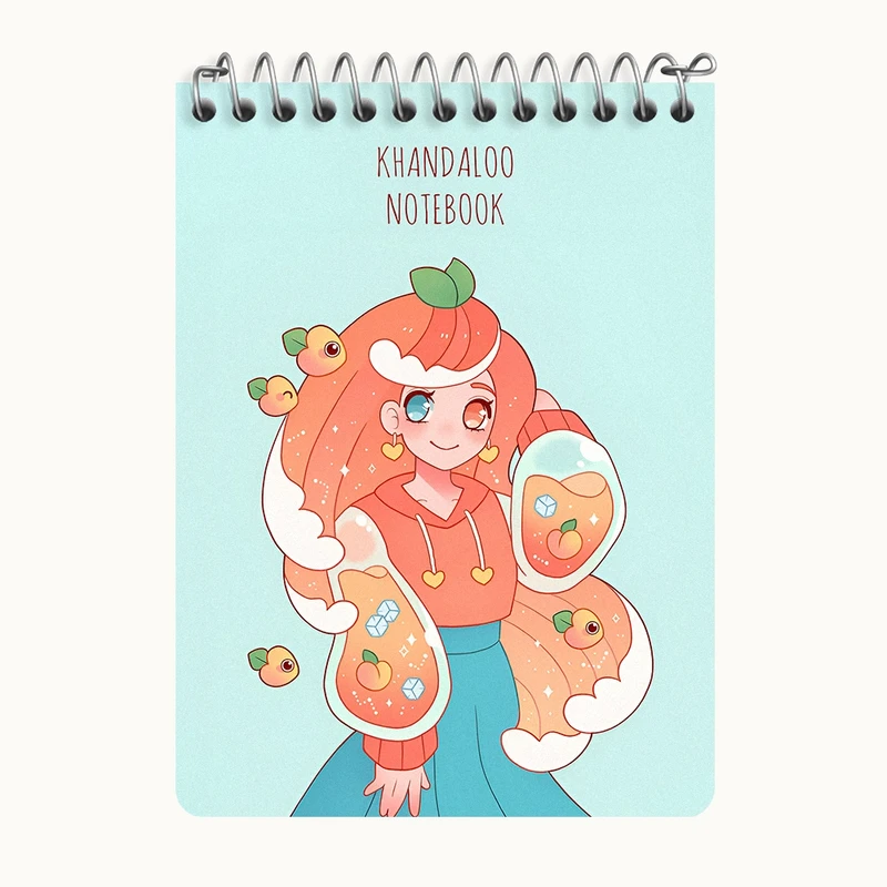 دفتر یادداشت 50 برگ خندالو طرح دخترانه فانتزی کد N8927