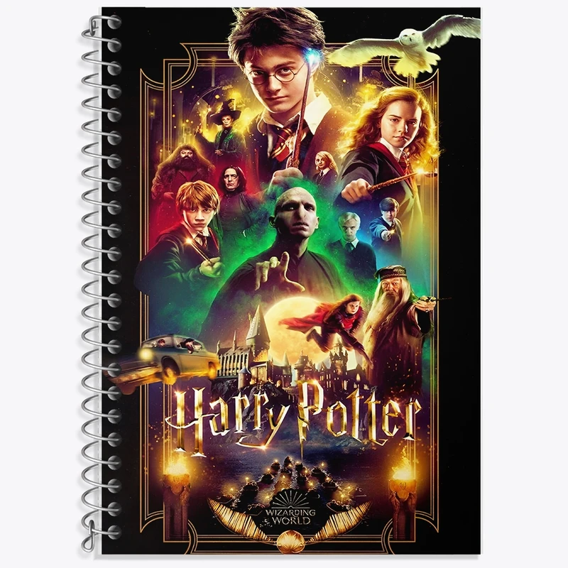 دفتر زبان 50 برگ خندالو مدل سه خط طرح هری پاتر (Harry Potter) کد F10009