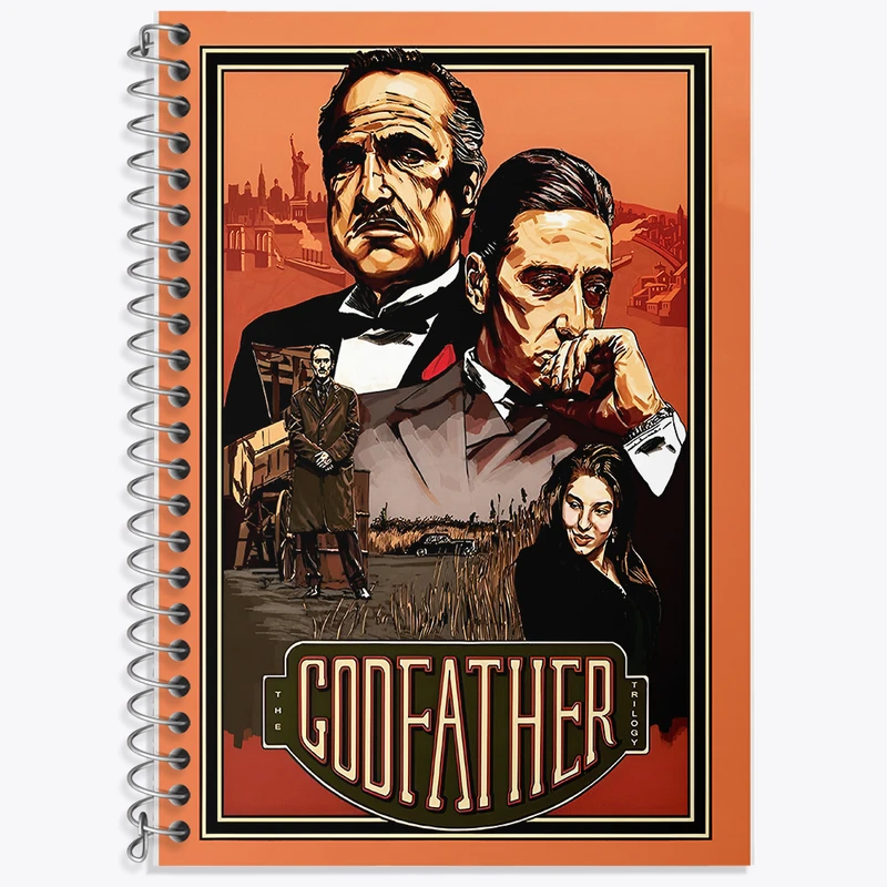 دفتر زبان دوخط 50 برگ خندالو طرح پدر خوانده (The Godfather) کد F13562