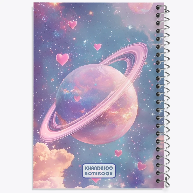 دفتر ژورنال نویسی 50 برگ خندالو مدل نقطه ای طرح کهکشان (galaxy) کد N8924