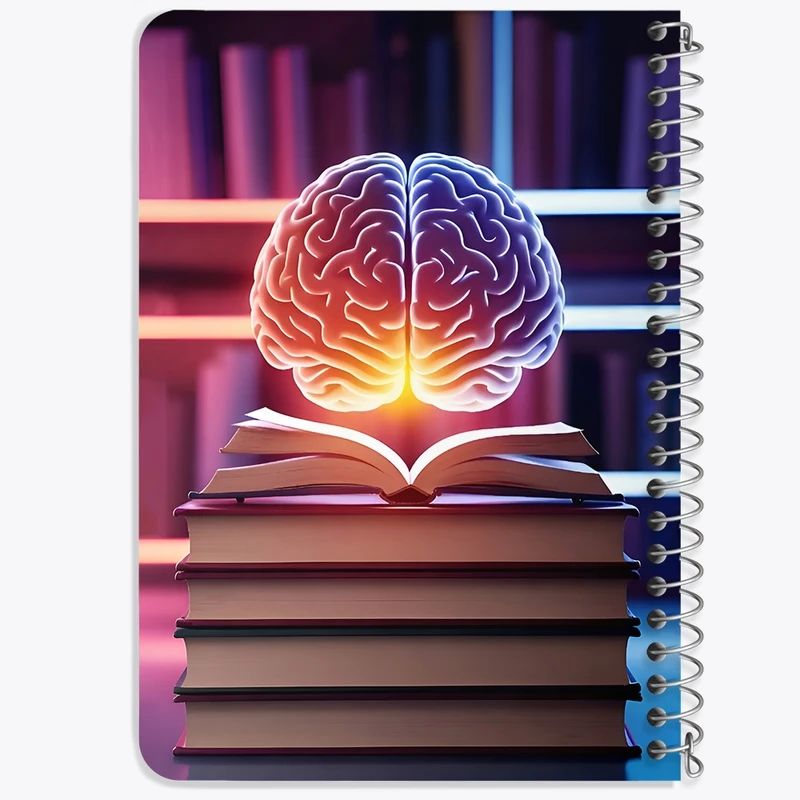 دفتر یادداشت 50 برگ خندالو طرح مغز کد F8156