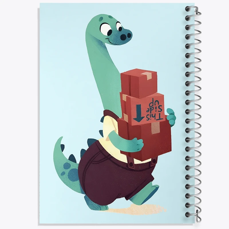 دفتر طراحی 50 برگ خندالو طرح دایناسور بامزه کد N6146