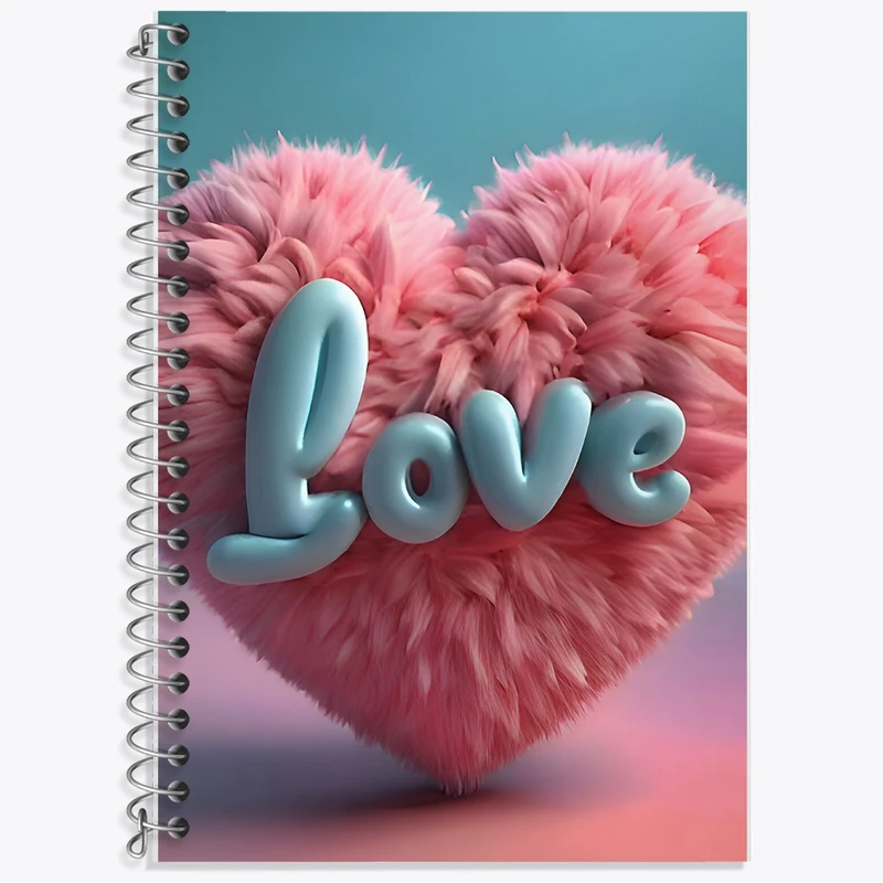 دفتر زبان 50 برگ خندالو مدل سه خط طرح Love کد F9294