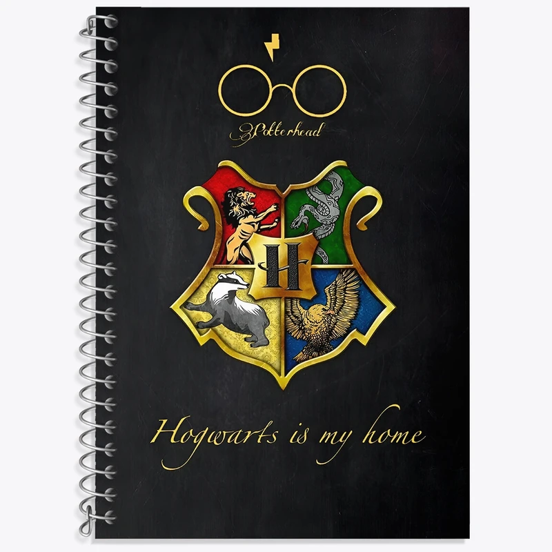 دفتر زبان 50 برگ خندالو مدل سه خط طرح هری پاتر (Harry Potter) کد F4307