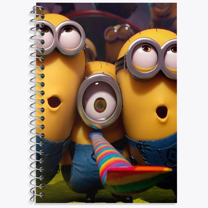 دفتر زبان 50 برگ خندالو مدل دو خط طرح مینیون ها (Minions) کد N7478